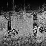Three 18th Century Headstones In A Graveyard In County Down Northern Ireland Art Print