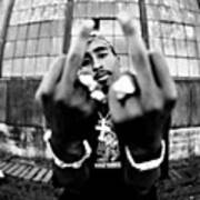 Tupac. Bad As Hell. Photographed By Art Print