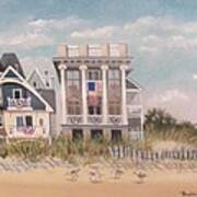 Two Different Houses On The Beach Art Print