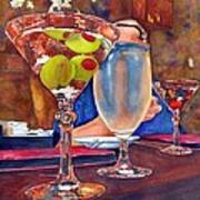 Two Olives Walk Into A Bar... Art Print