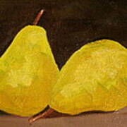 Two Pears On Art Print