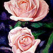 Two Roses Art Print