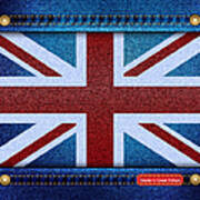 Union Jack Denim Art Print