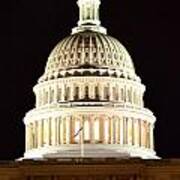 Us Capitol At Night Art Print