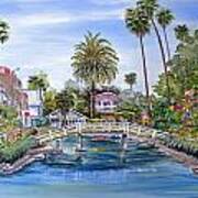 Venice Canals In Southern California Art Print