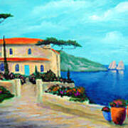 Villa Of Amalfi Art Print