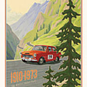 Vintage Austrian Rally Poster Art Print