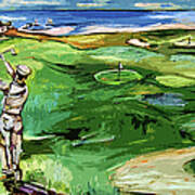 Vintge Golfer By The Sea Art Print