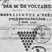 Voltaire: Mahomet, 1742 Art Print