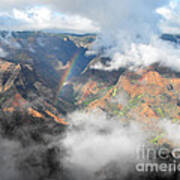 Waimea Canyon Rainbow Art Print