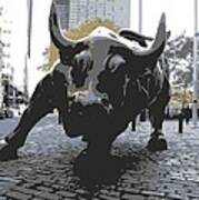 Wall Street Bull Color 6 Art Print