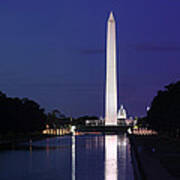 Washington Monument At Sunset Art Print