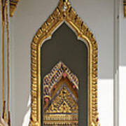 Wat Yannawa Center Pavilion Window Dthb064 Art Print