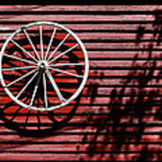 White Wagon Wheel Art Print