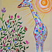 Wild And Crazy Giraffe Art Print