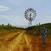 Windmill At Mandagery Art Print