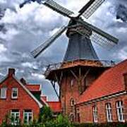 Windmill In Northern Germany Art Print