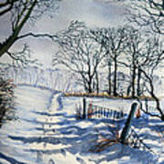 Winter Path To Dane's Dyke Art Print