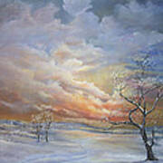 Winter Sunset Art Print