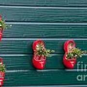 Wooden Shoes On Teh Wall Art Print