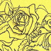 Yellow Rose Art Print