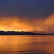 Yellowstone Lake Sunrise Ii Art Print