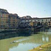 Arno River In Florence Italy Art Print