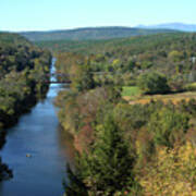 Autumn Landscape With Tye River In Nelson County, Virginia #1 Art Print