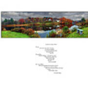 Autumn On Squam River Poem Art Print
