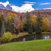 Autumn On The Back Roads Of Vermont. #1 Art Print