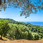 Beautiful Coastal Landscape At The Cilentan Coast, Campania, Sou #1 Art Print
