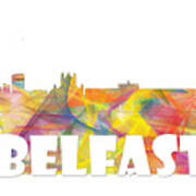 Belfast Ireland Skyline #1 Art Print