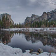 Bend In The Merced River Art Print