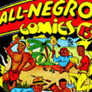 Classic Comic Book Cover All Negro Comics Square Art Print