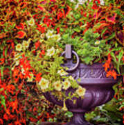 Decorative Flower Vase In Garden #1 Art Print