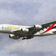 Emirates Airline A380 Art #1 Art Print