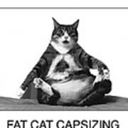Fat Cat Capsizing Art Print