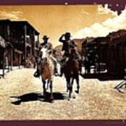 Film Homage Mark Slade Cameron Mitchell Riding Horses The High Chaparral Old Tucson Az 1967-2008 Art Print