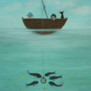 Fishing For Time #1 Art Print