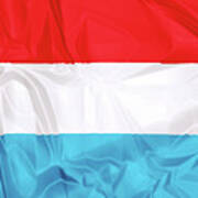 Flag Of Luxembourg #1 Art Print