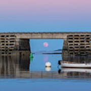 Full Moon Moonrise At The Cribstone Bridge #2 Art Print