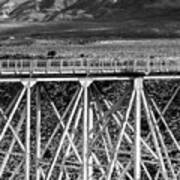 Gorge Bridge Black And White #1 Art Print