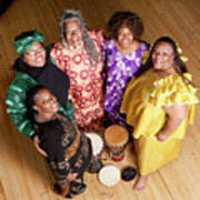 Group Of African Woman Performers #1 Art Print