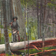Hunter In The Adirondacks #1 Art Print