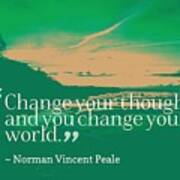 Inspirational Timeless Quotes - Norman Vincent Peale Art Print