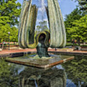 Memorial Fountain On The Campus Of Marshall University #1 Art Print