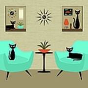 Mini Tabletop Cats #1 Art Print