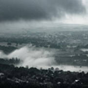 Misty Morning In Ilkley #1 Art Print