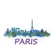 Paris City Skyline Hq  #1 Art Print