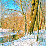 Pennsylvania Stream In Winter #1 Art Print
